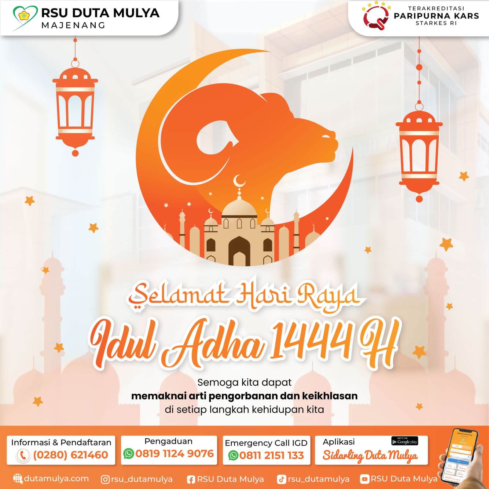 Selamat Hari Raya Idul Adha 1444 H Rumah Sakit Umum Duta Mulya