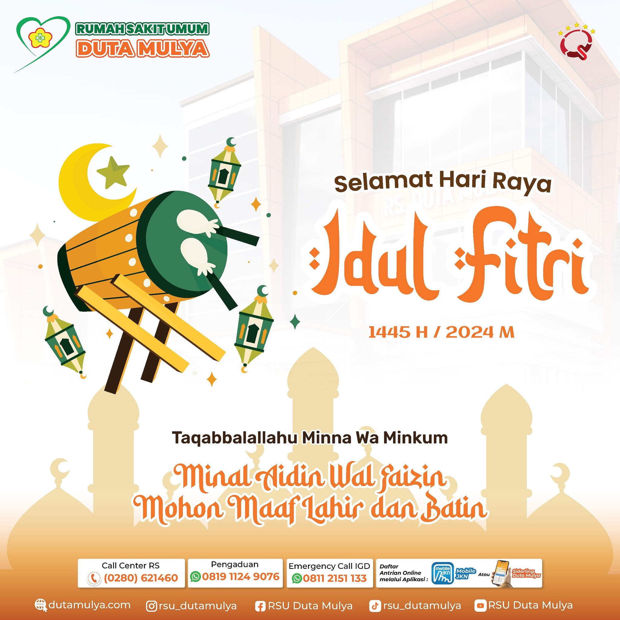 Selamat Hari Raya Idul Fitri 1445 H Rumah Sakit Umum Duta Mulya