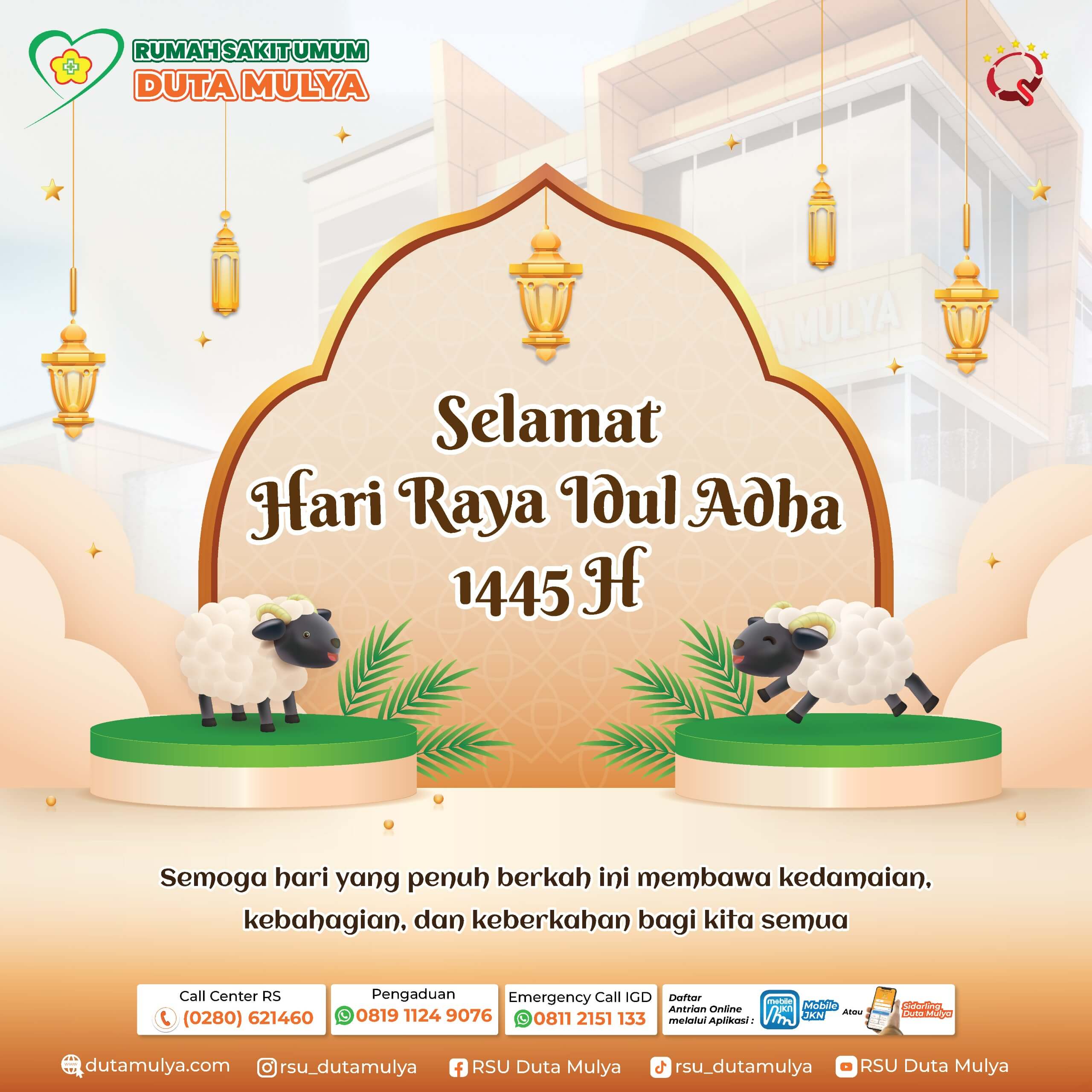 Selamat Idul Adha 1445 H Rumah Sakit Umum Duta Mulya